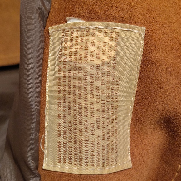 Vtg Ms. Lee Cognac Suede Western Blazer sz 9/10 - Picture 4 of 6